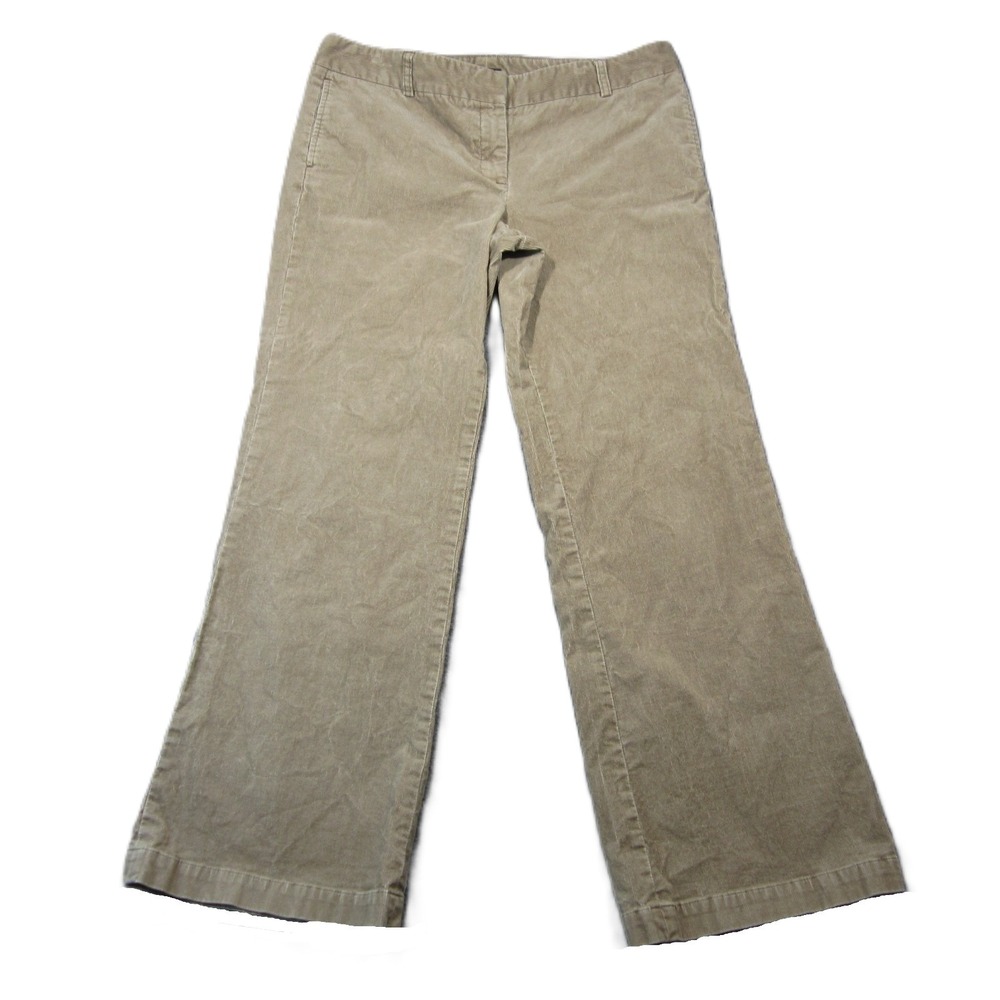 J Crew Favorite Fit Stretch Corduroy Pants 14 Beige Bootcut‎ Preppy Academia 90s